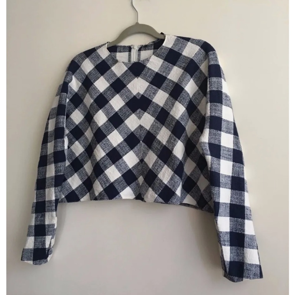 Zara plaid cropped top